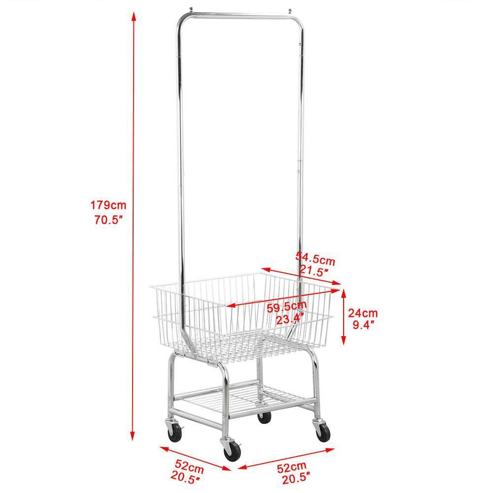 Yaheetech Rolling Laundry Bakset with Wheels - Image 3