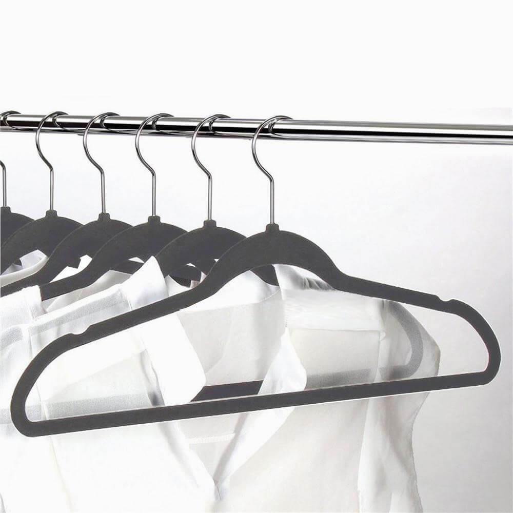 Yaheetech Velvet Hangers Gray - Image 7