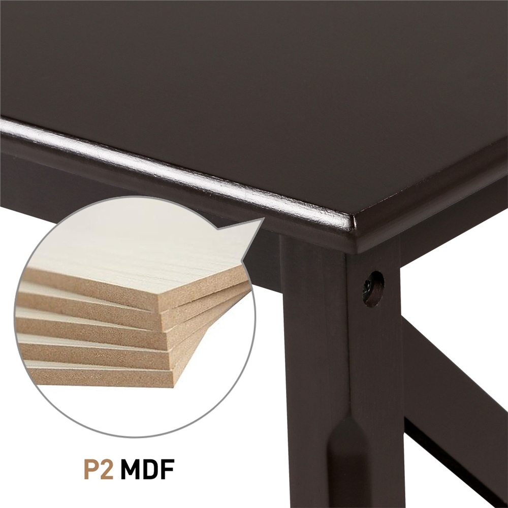 Yaheetech X Design End Table with 2-Tier Storage Shelf - Image 4