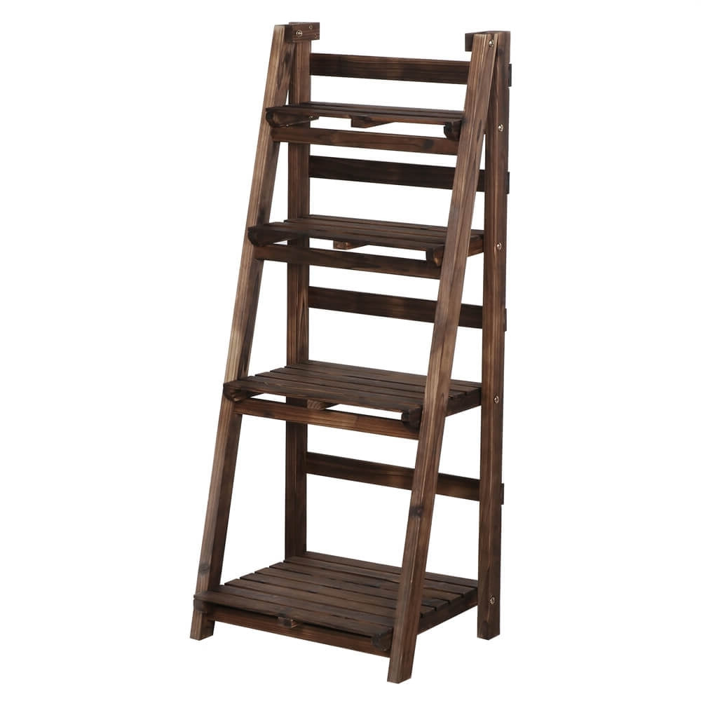 Yaheetech 4-Tier Wooden Foldable Plant Stands Racks - Image 4