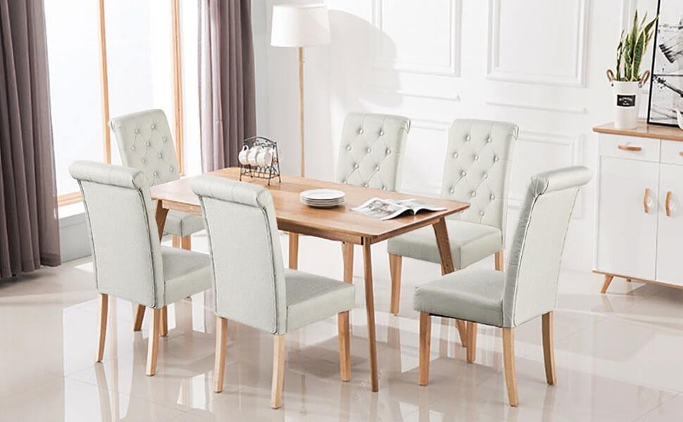 Yaheetech Dining Chairs Faux Leather Parsons Dining Chairs - Image 16