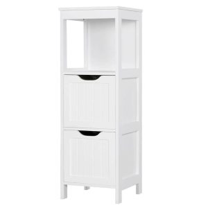 Yaheetech White Bathroom Cabinet