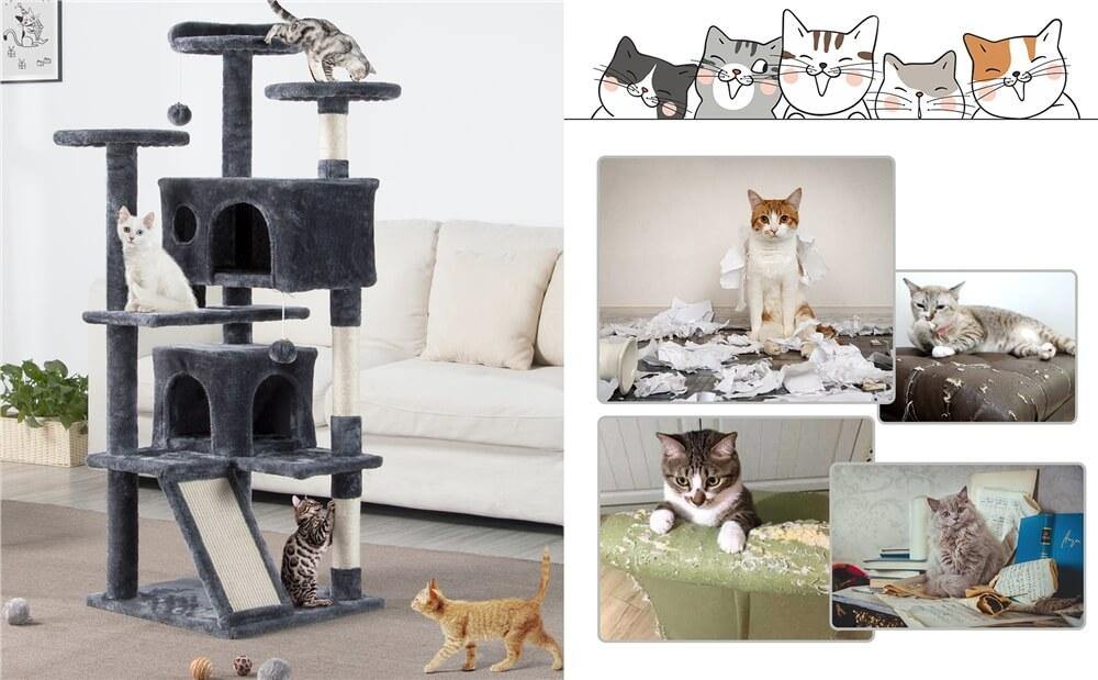Yaheetech Kitten Tree Tower 57''H - Image 10