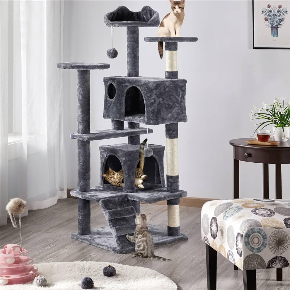 Yaheetech 54?? Tall Condo Kitten Tree Tower Cat Tree - Image 11