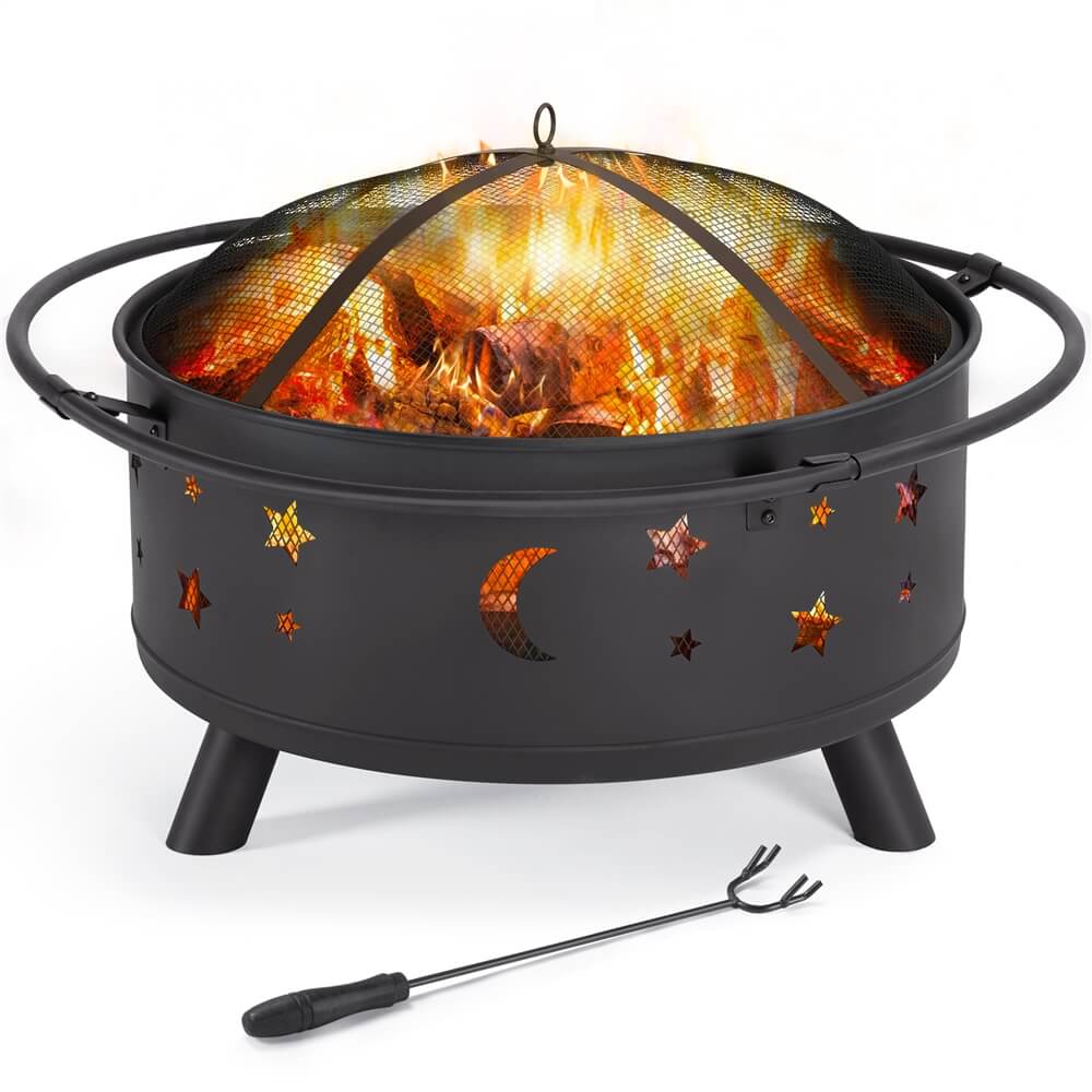 Yaheetech Iron Fire Pit Set 30inch - Image 2
