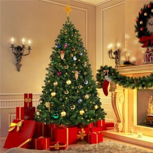 Yaheetech Pre-lit Artificial Christmas Tree 6 ft