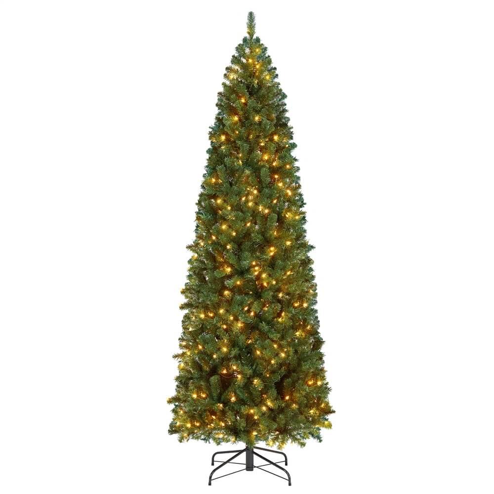 Yaheetech 7.5 Ft Pre-lit Pencil Artificial Christmas Tree - Image 2