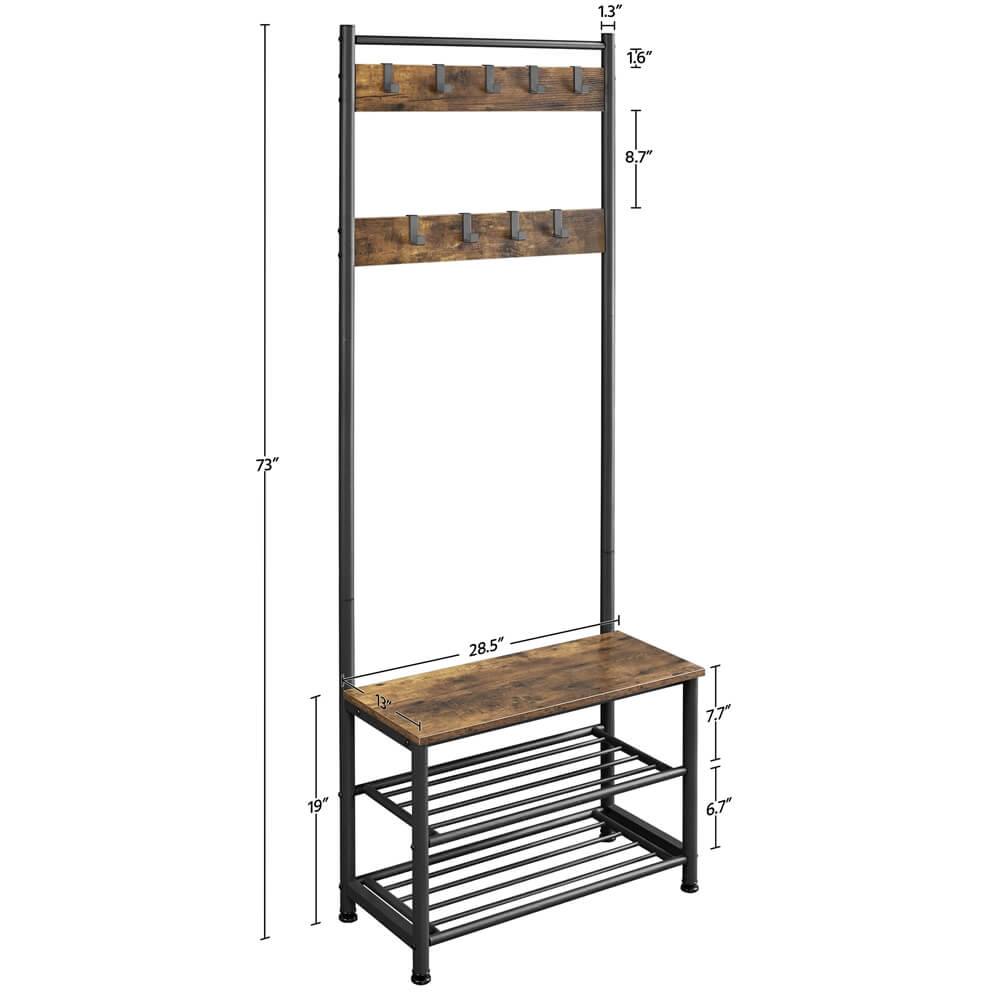 Yaheetech 73'' H Metal Hall Tree - Image 4