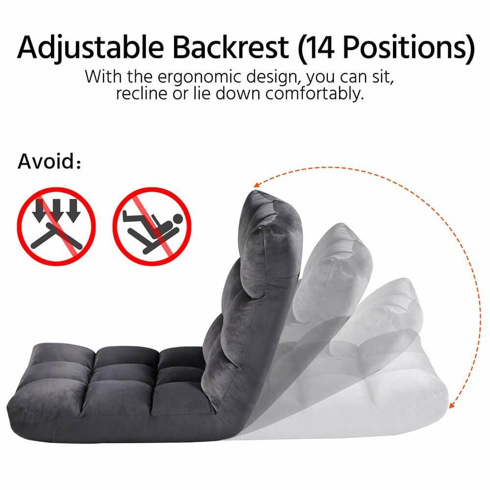 Yaheetech Padded Floor Chair with Back Support - Image 5
