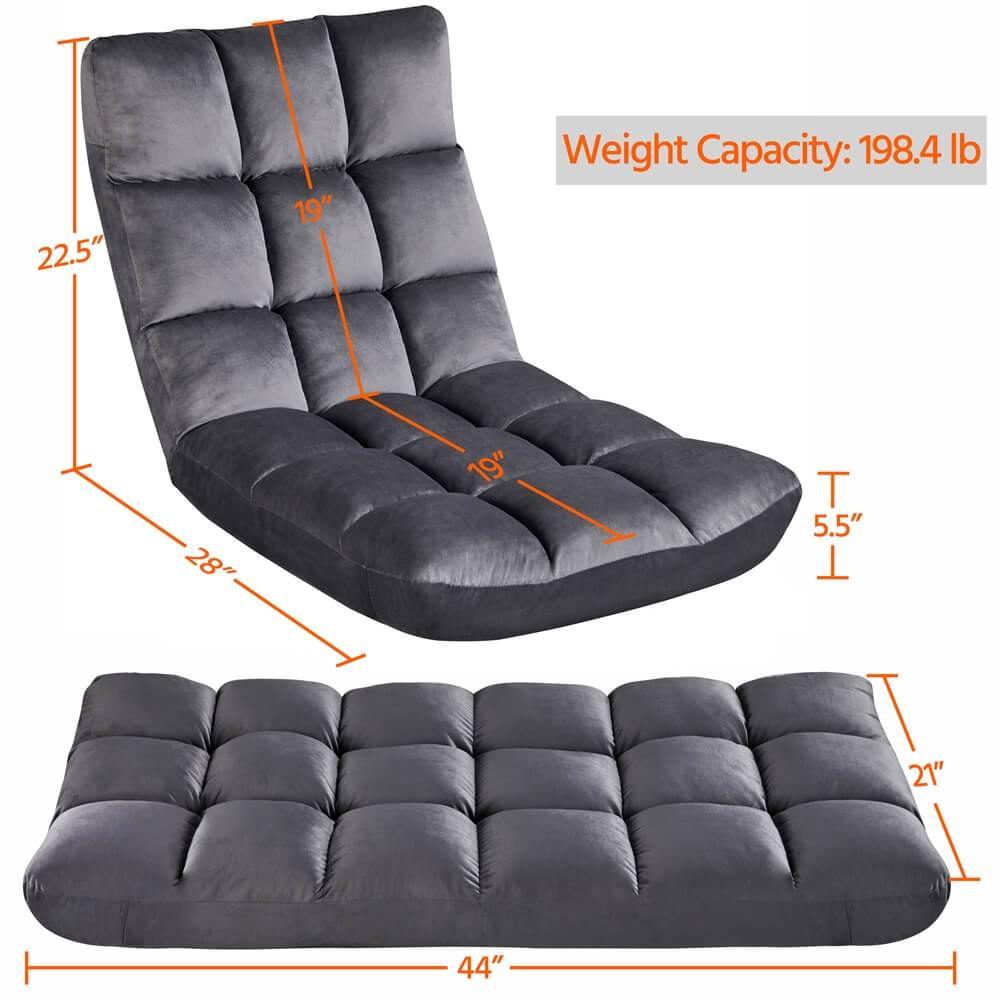Yaheetech Padded Floor Chair with Back Support - Image 4
