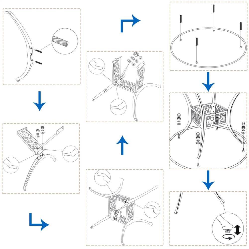 Yaheetech Patio Bistro Table - Image 6