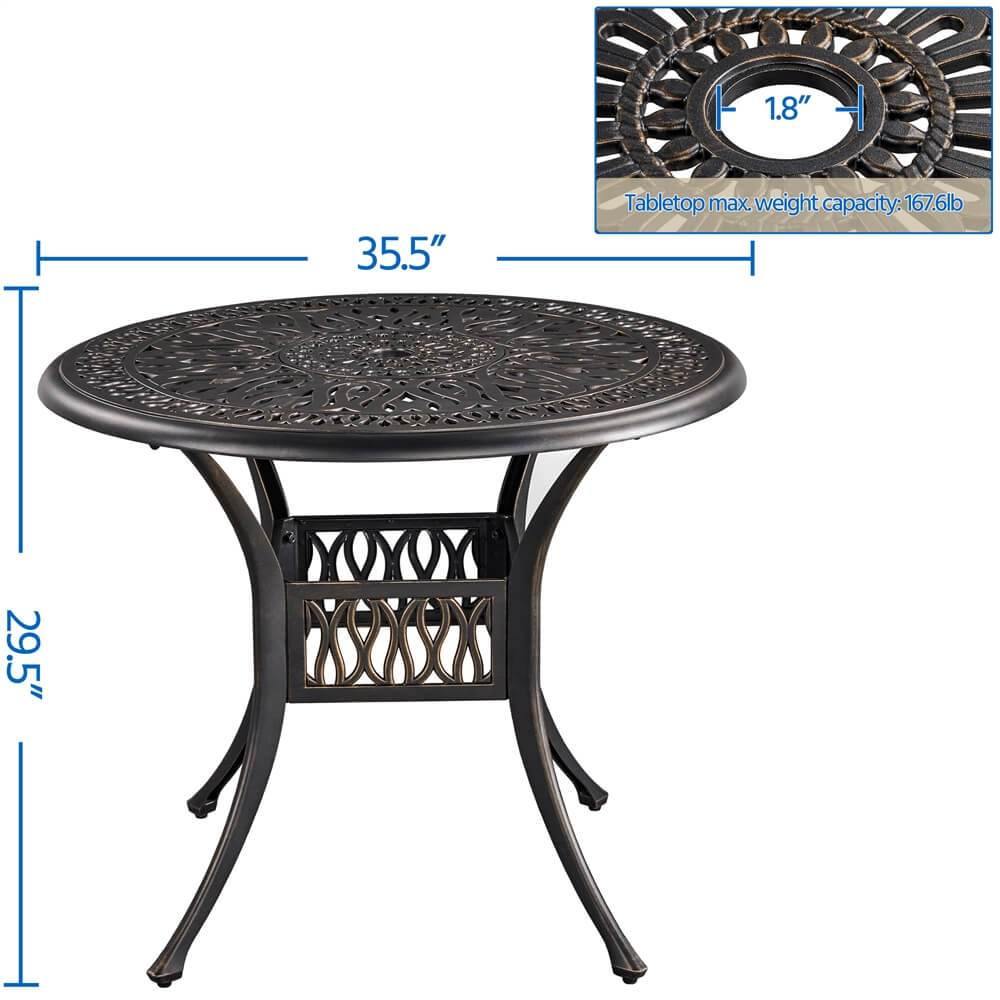 Yaheetech Patio Bistro Table - Image 3