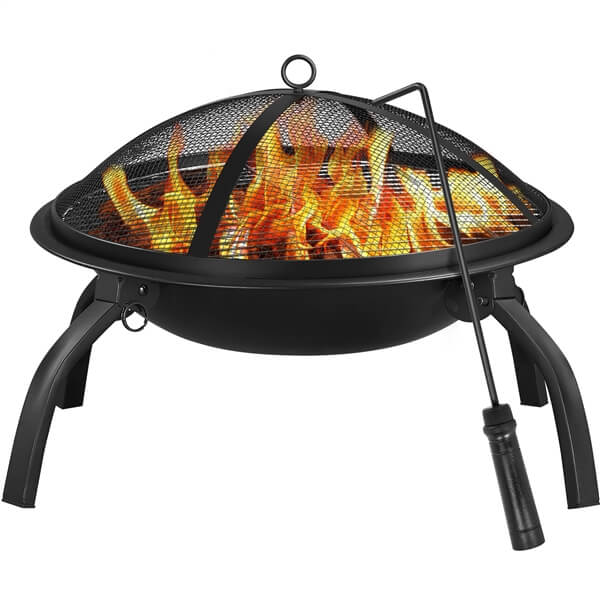 Yaheetech Foldable Iron Fire Pit 21in - Image 2