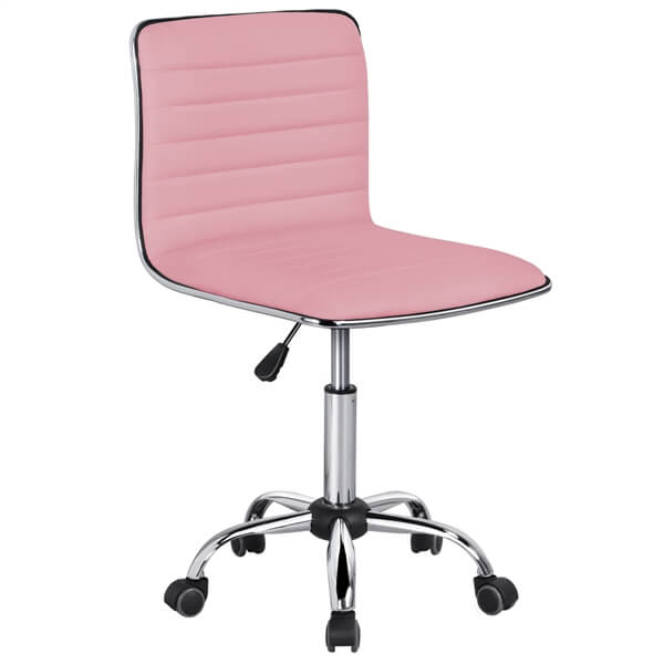 Yaheetech 16.3-22.2 Inch Adjustable PU Leather Low Back Desk Office Chair - Image 2