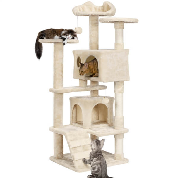 Yaheetech 54?? Tall Condo Kitten Tree Tower Cat Tree - Image 3