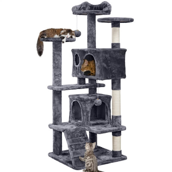 Yaheetech 54?? Tall Condo Kitten Tree Tower Cat Tree