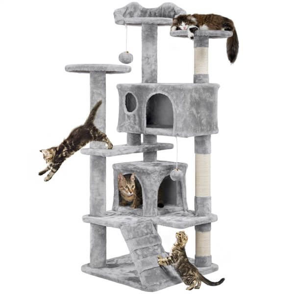 Yaheetech 54?? Tall Condo Kitten Tree Tower Cat Tree - Image 2