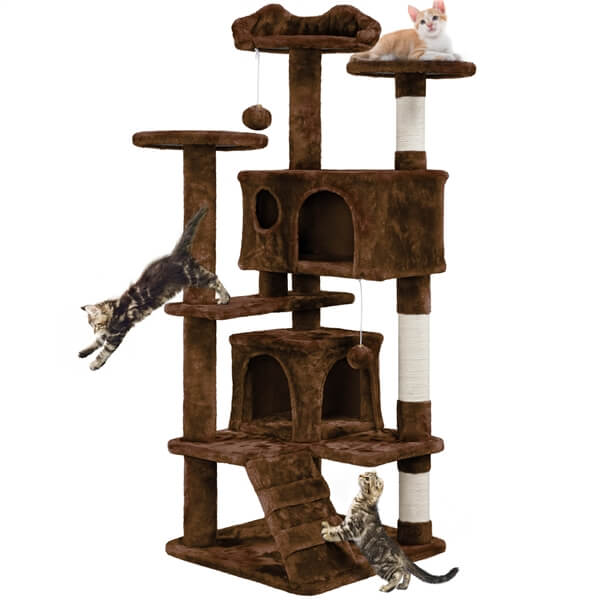 Yaheetech 54?? Tall Condo Kitten Tree Tower Cat Tree - Image 5