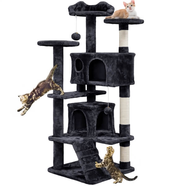 Yaheetech 54?? Tall Condo Kitten Tree Tower Cat Tree - Image 4