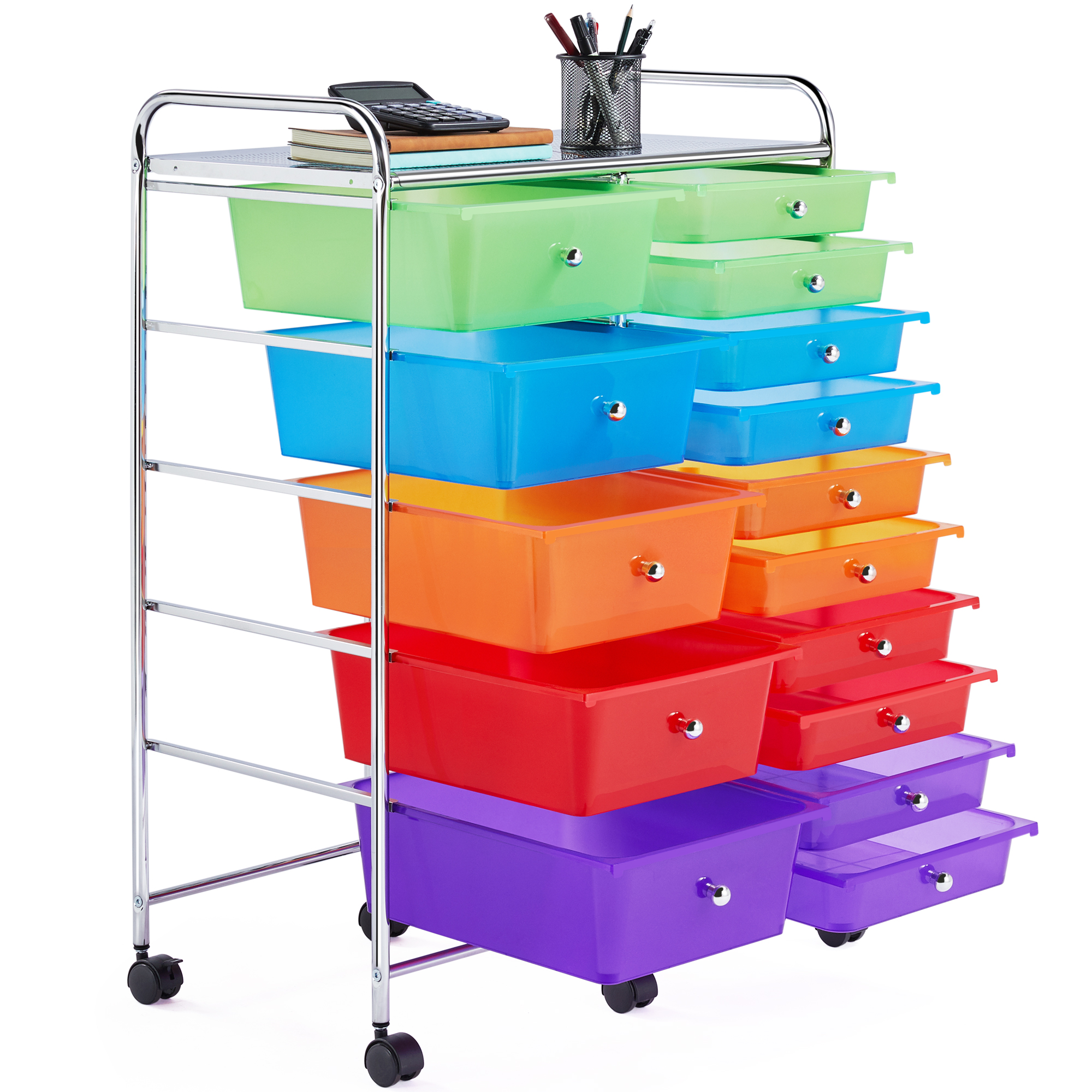 Yaheetech Utility Storage Cart with Wheels - Image 12