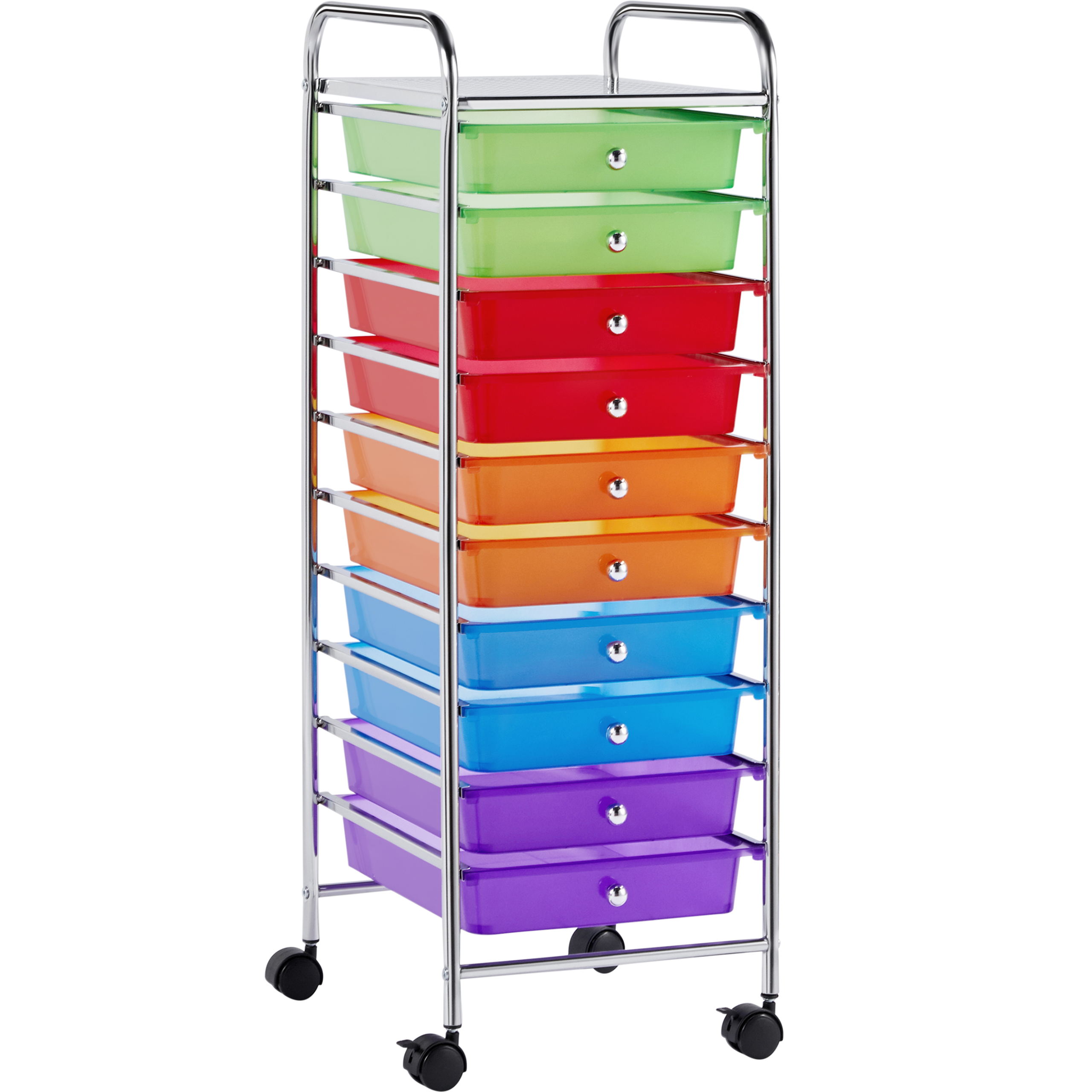Yaheetech 10 Drawer Rolling Storage Cart - Image 4