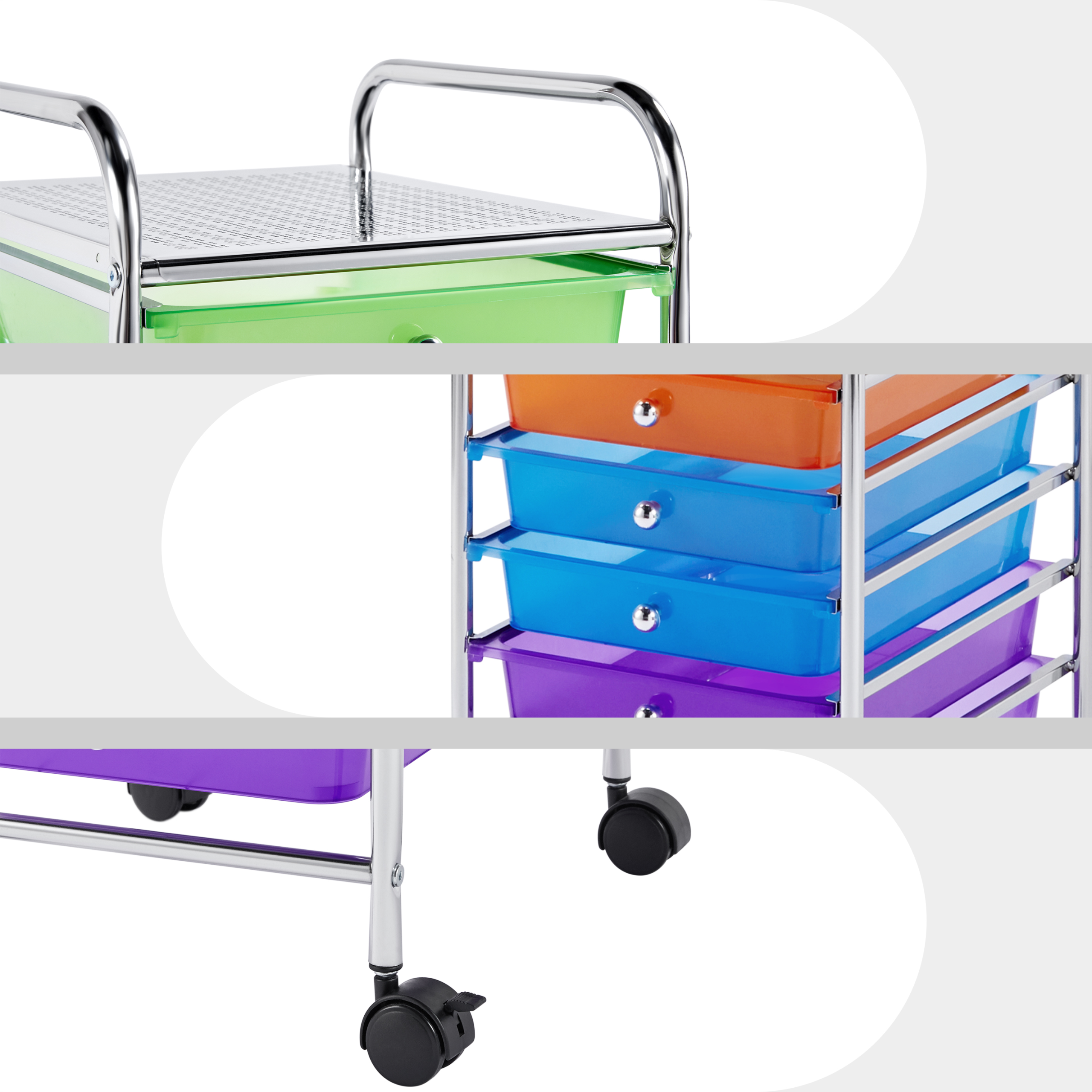 Yaheetech 10 Drawer Rolling Storage Cart - Image 9