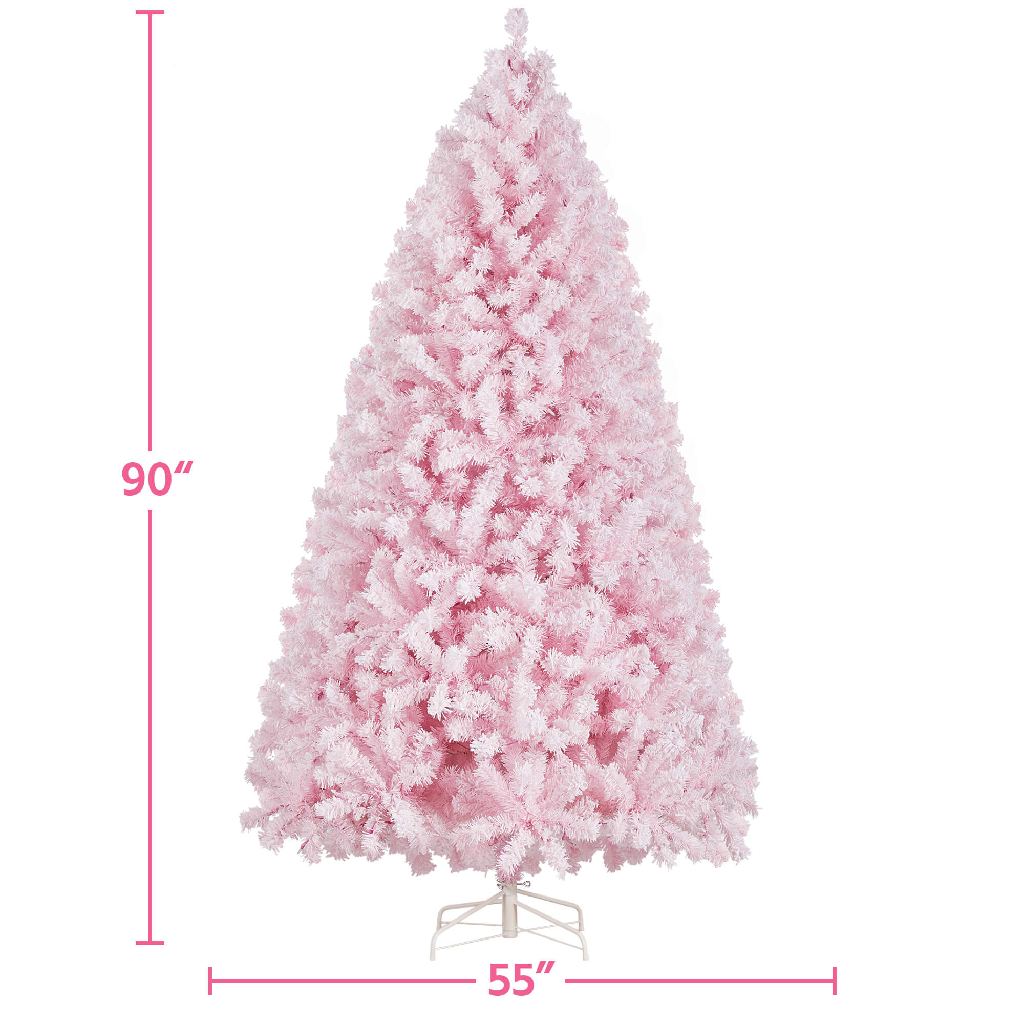 Yaheetech 7.5' Pre-lit Flocked Artificial Christmas Tree - Image 3