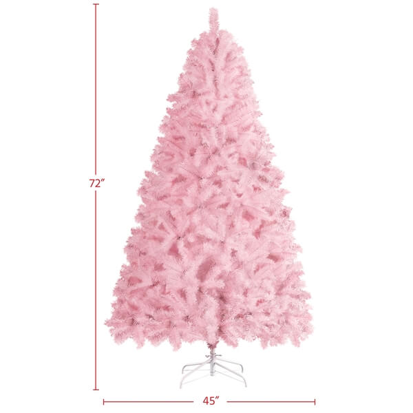 Yaheetech Pink Artificial Christmas Tree - Image 3