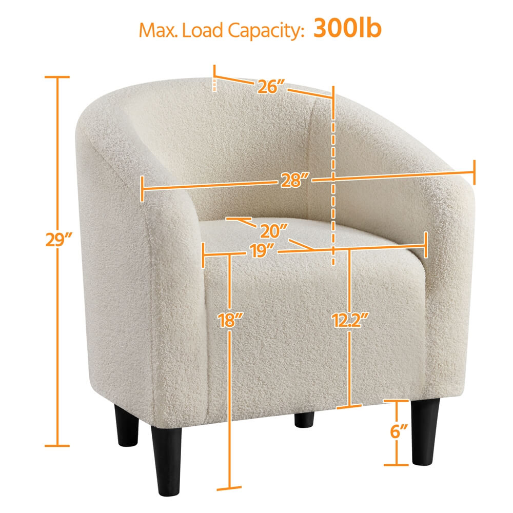 Yaheetech Accent Barrel Chair - Image 7