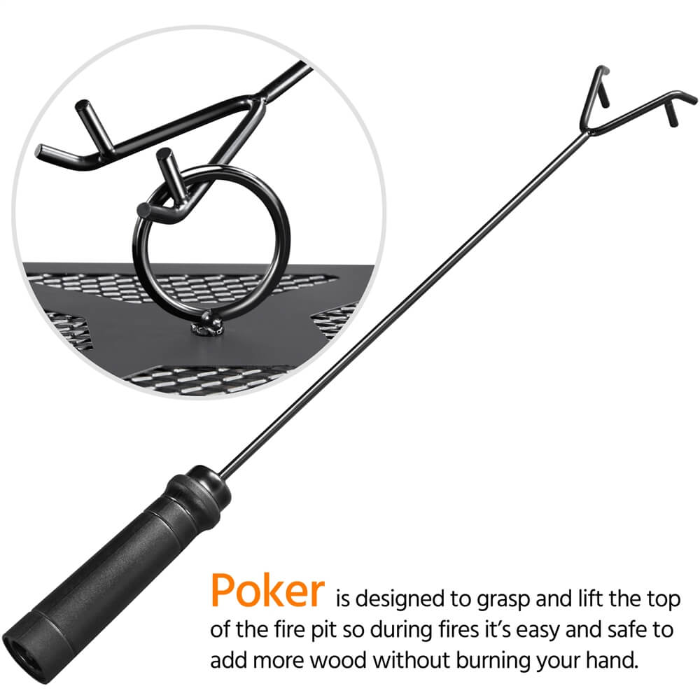 Yaheetech Square Fire Pit 32'' - Image 6