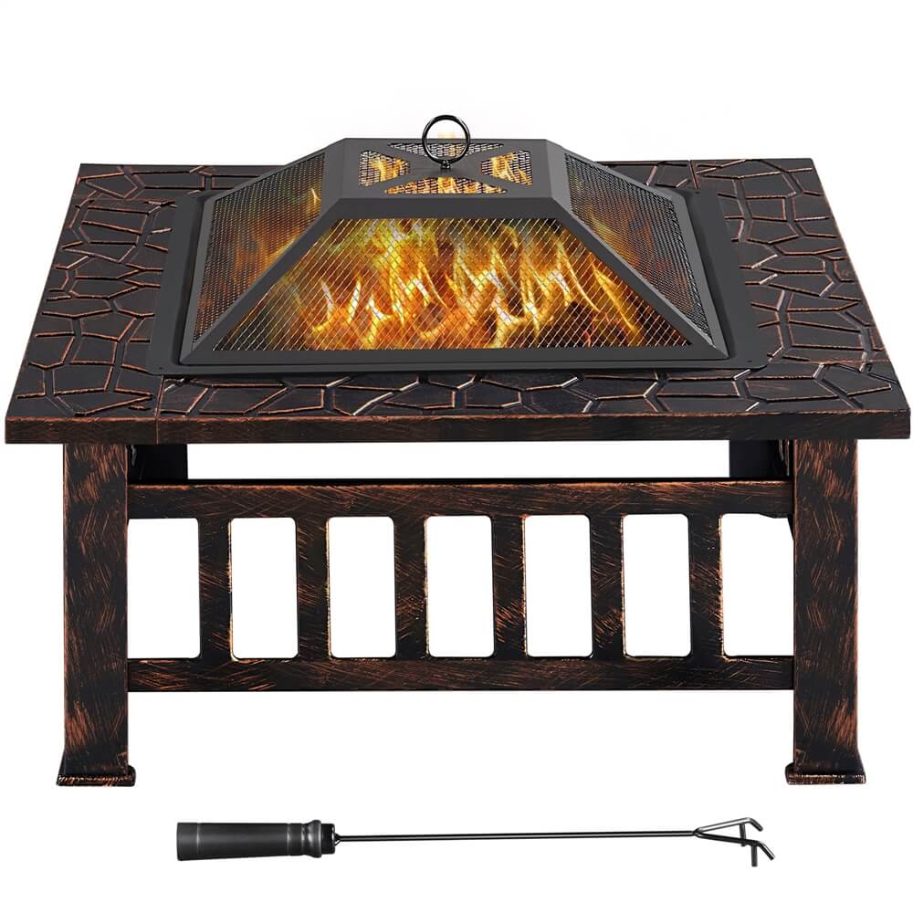Yaheetech Square Fire Pit 32'' - Image 2