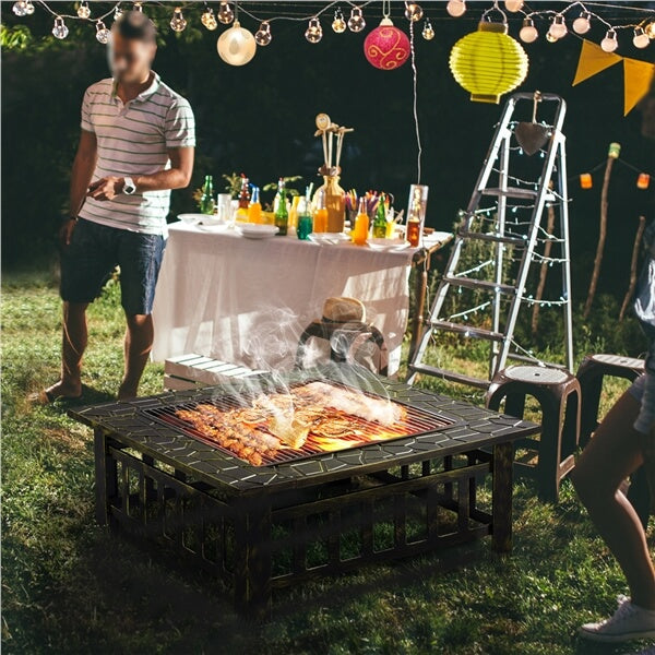 Yaheetech Square Fire Pit 32'' - Image 10
