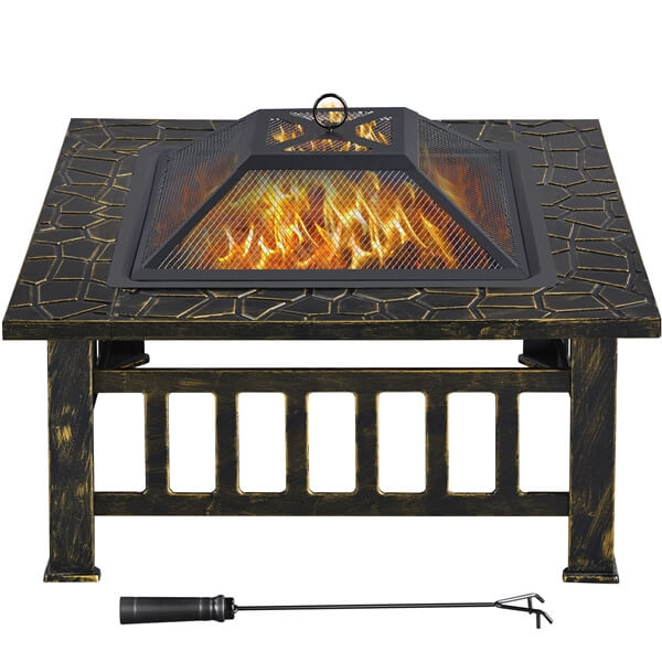 Yaheetech Square Fire Pit 32'' - Image 3