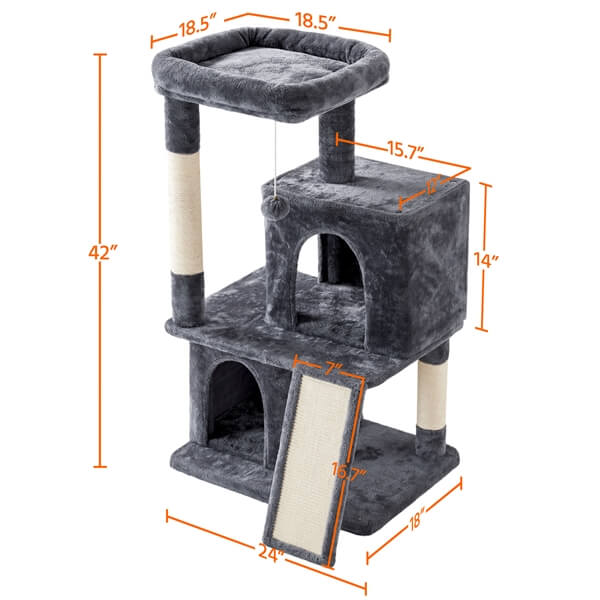 Yaheetech 42in Cat Tree Tower - Image 3