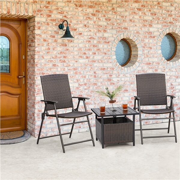 Yaheetech Side Table With 1.5 Umbrella Hole - Image 8