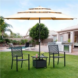 Yaheetech Side Table With 1.5 Umbrella Hole