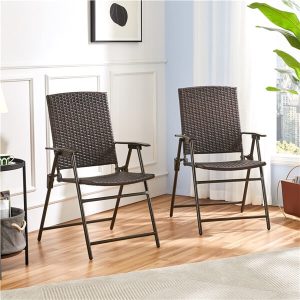 Yaheetech 2pcs Rattan Chairs