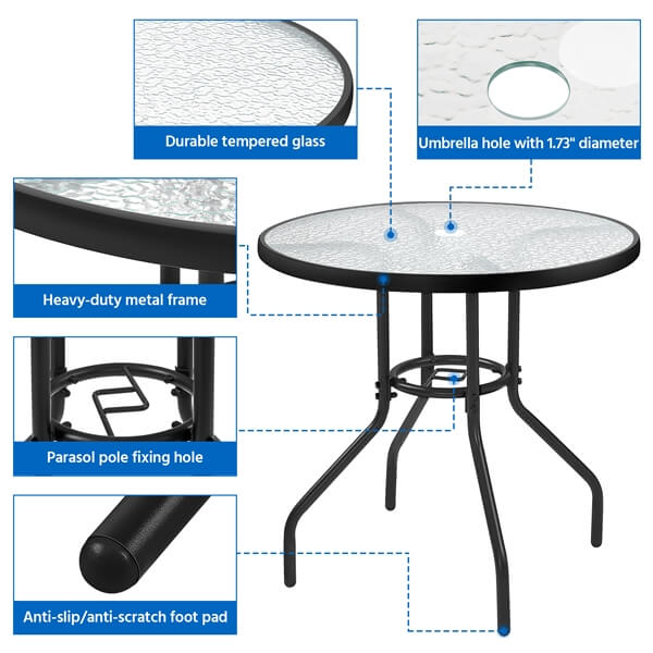 Yaheetech 31.5'' Patio Bistro Table - Image 5
