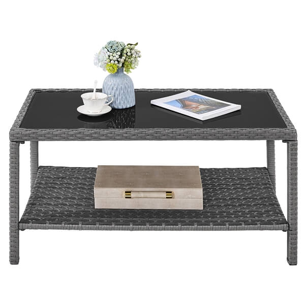 Yaheetech Wicker Coffee Table - Image 2