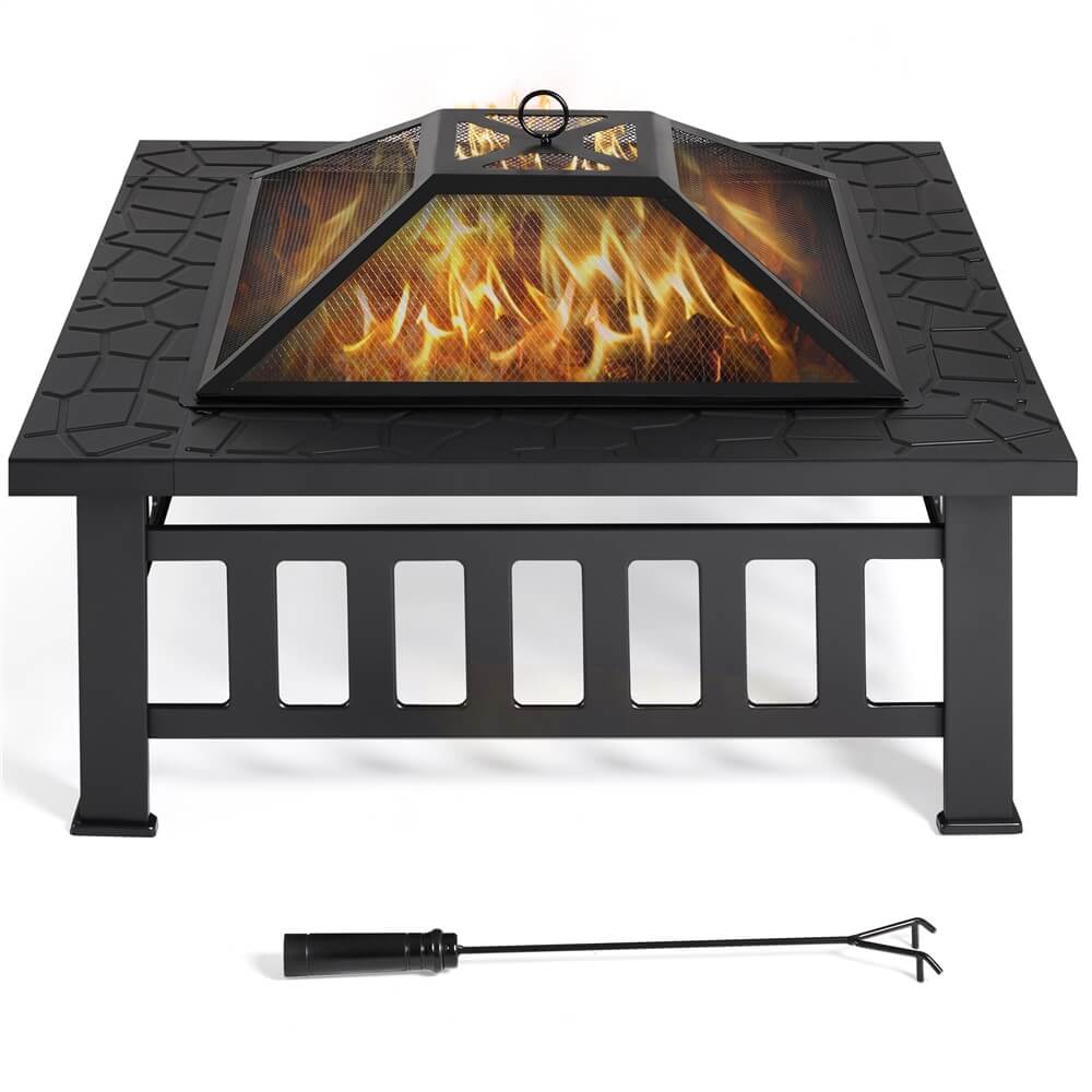 Yaheetech 34'' Square Fire Pit - Image 2