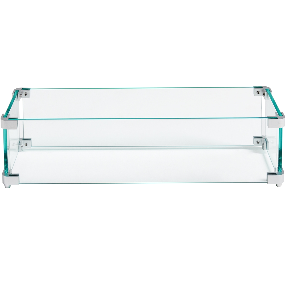 Yaheetech 23.5 L x 7.5 W Tempered Glass Wind Guard Fence - Image 2