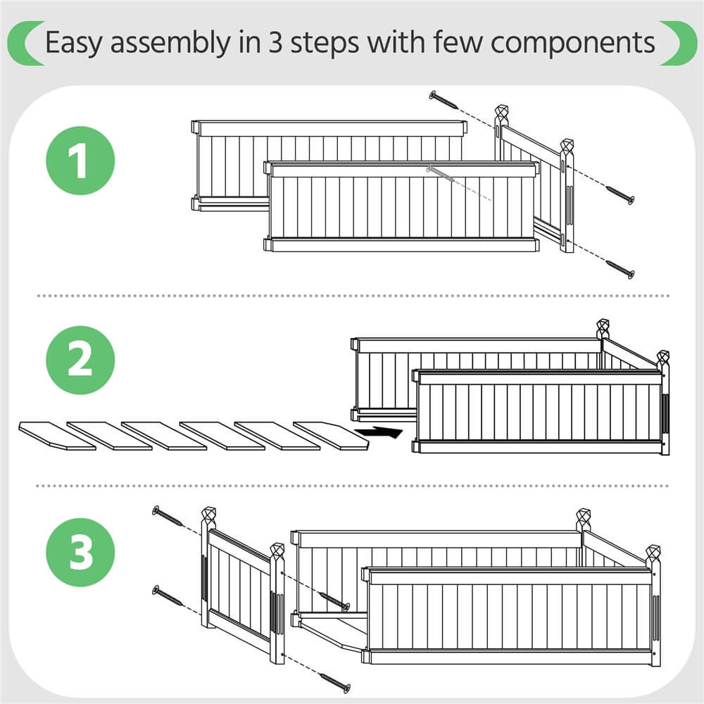 Yaheetech 43.5?? L ?? 16?? W ?? 14?? H Wooden Raised Garden Bed - Image 4