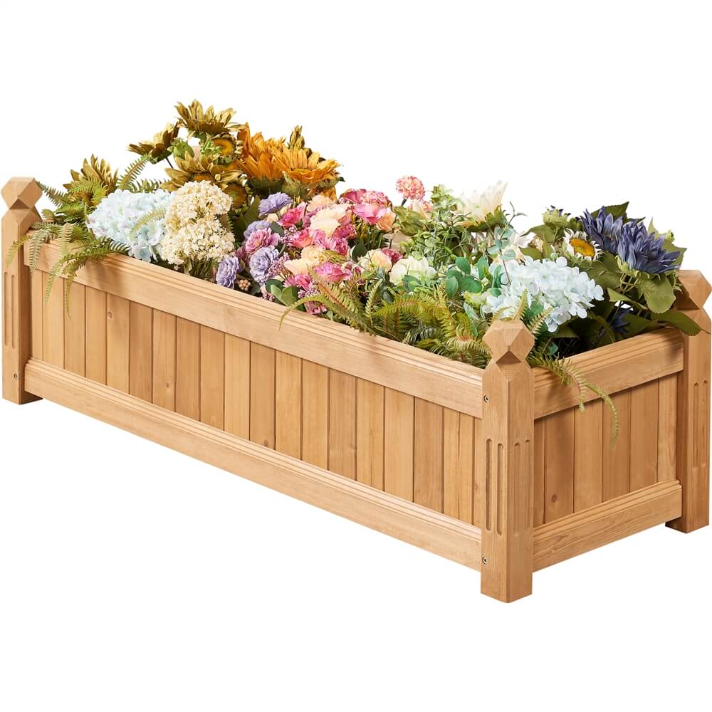 Yaheetech 43.5?? L ?? 16?? W ?? 14?? H Wooden Raised Garden Bed - Image 2