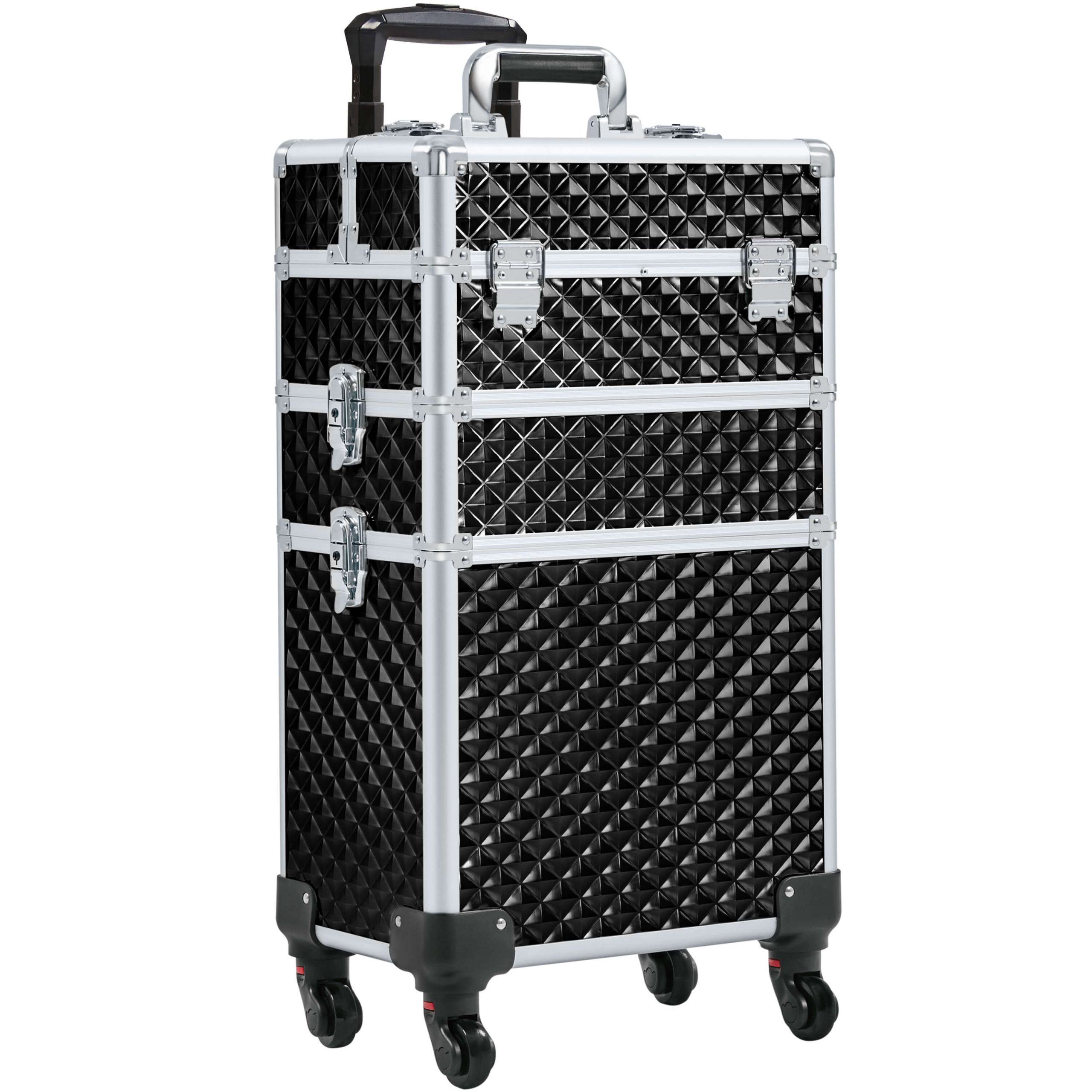 Yaheetech 3-in-1 Rolling Makeup Train Case - Image 3