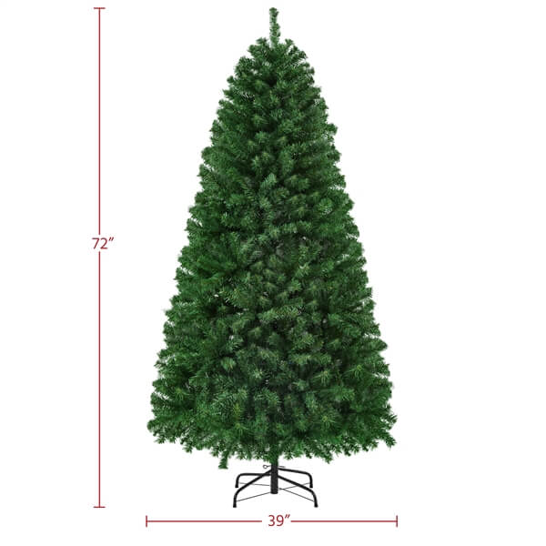 Yaheetech 4.5'/6'/7.5'/9' Artificial Green Christmas Tree - Image 4