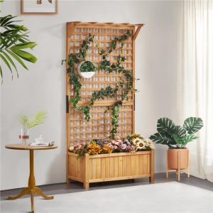 Yaheetech 72 H Wood Planter Raised Bed