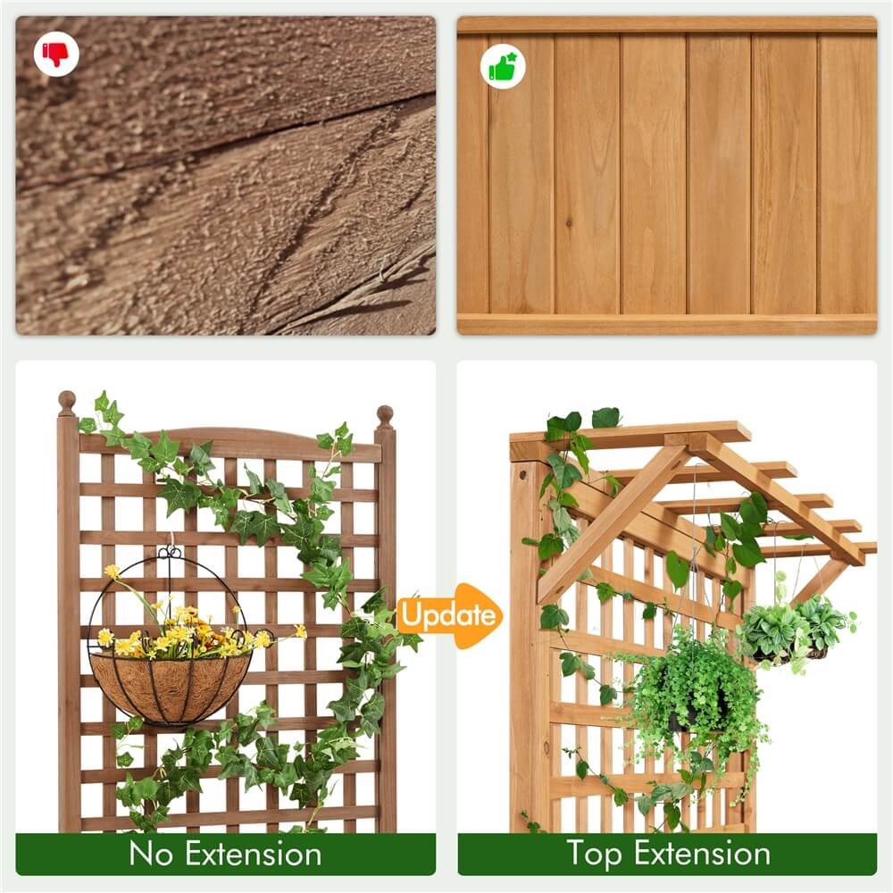 Yaheetech 72 H Wood Planter Raised Bed - Image 5