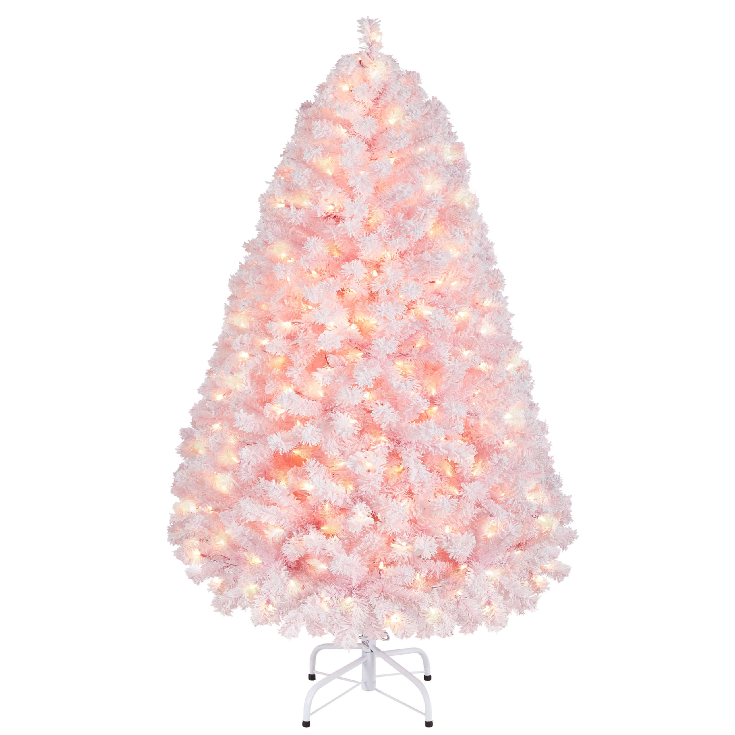 Yaheetech 4.5' Pre-lit Flocked Artificial Christmas Tree - Image 3