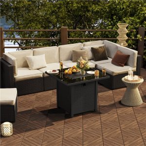 Yaheetech Wood Flooring Tiles 12 x 12