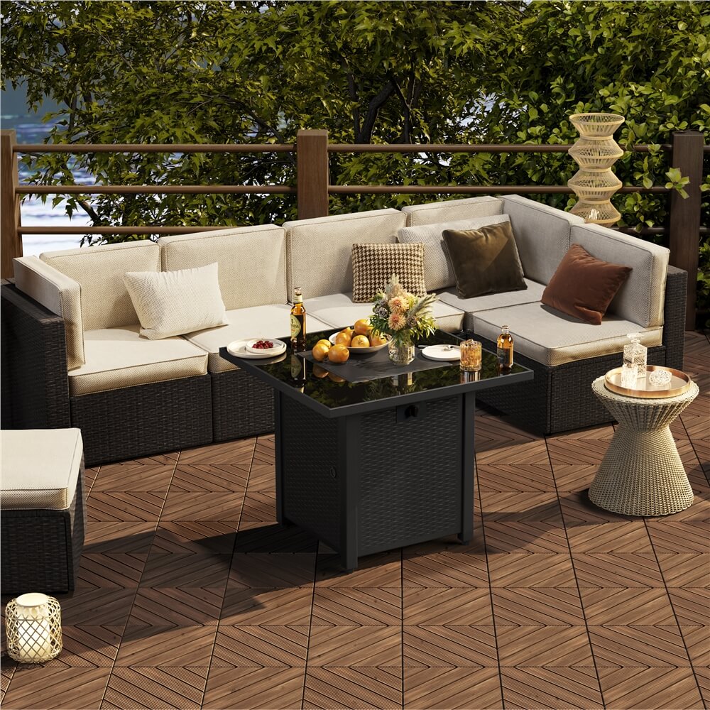 Yaheetech Wood Flooring Tiles 12 x 12